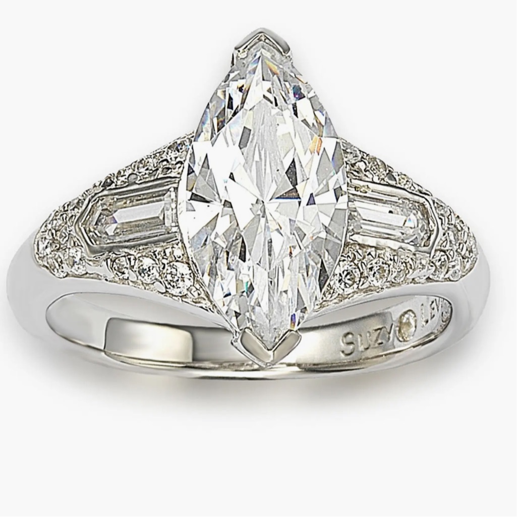 Suzy Levian Marquise Cz Ring New 130$